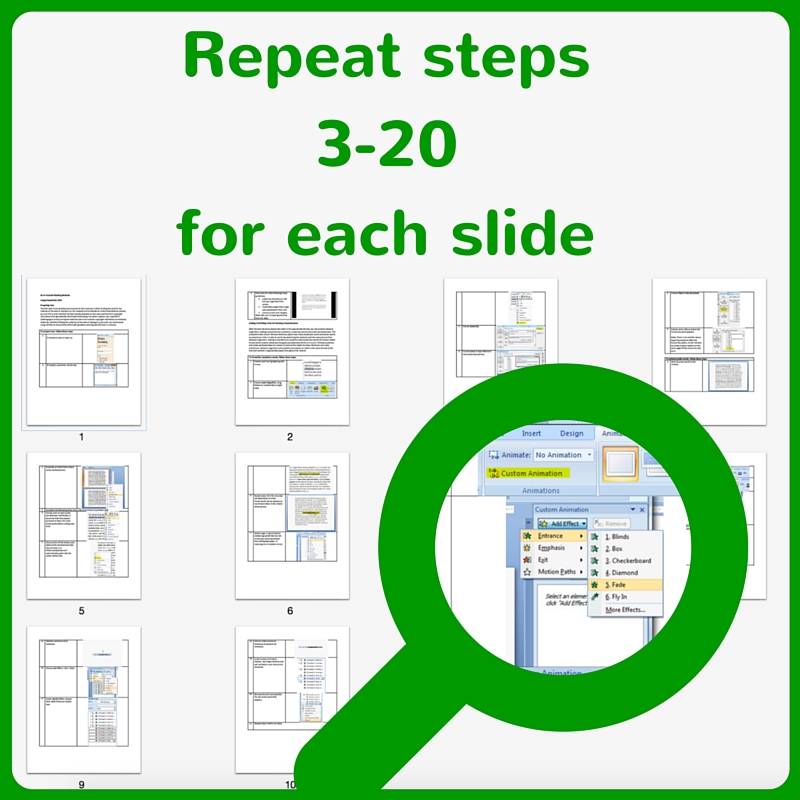 Repeat Steps 3 20 For Each Slide